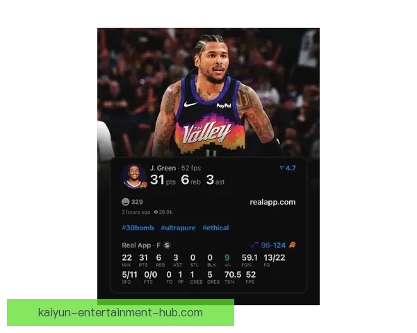 杰伦-格林22分钟31分创太阳队史新纪录 马鲁阿奇生涯首次得分上双