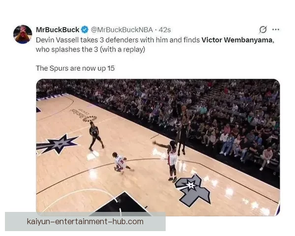 文班亚马砍下26分14篮板5盖帽碾压对手热巴手感低迷仅17中5